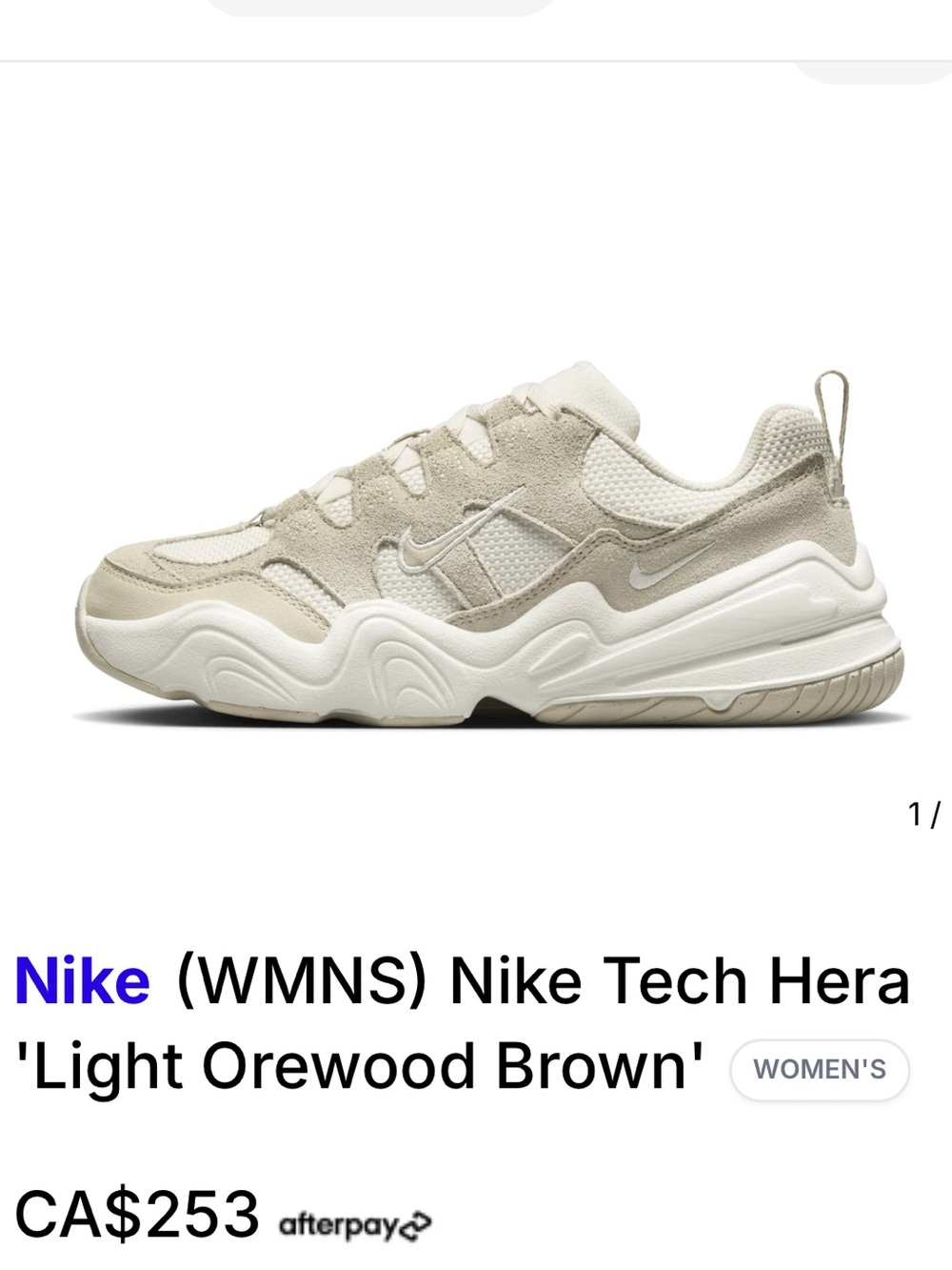 Nike WMNS Tech Hera in Light Orewood Brown